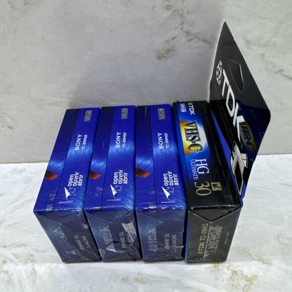 Lot of 4 VHS-C Super High Grade Compact Video Cassette Sony TDM 30 Minute New - Picture 2 of 4